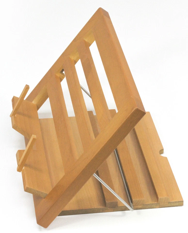 Kochbuchhalter Buche FSC, Leseständer, Notenständer,Tischstaffelei, Buchstütze - Bild 4 von 4