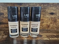 Covergirl Trublend Matte Made Foundation Lot Of 3 Light Ivory Classic Ivory Nude