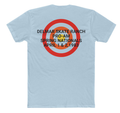 1983 DEL MAR SKATE RANCH Pro-Am Skateboard shirt  (Powell  Tony Hawk skateboard)