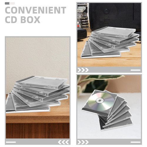 10 Pcs Plastik -CD -Scheibebox CD-Aufbewahrungshüllen CD-DVD-Hülle - Afbeelding 7 van 12
