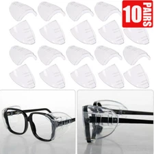10 Pairs Side Shields for Eye Glasses Slip On Safety Glasses Shield Universal