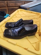 Stacy Adams 12M Black Leather Square Toe Slip On