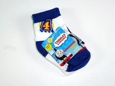 NEW 6 PAIRS BOYS THOMAS  FRIENDS BLUE WHITE NON SKID SOCKS SIZE 18-24M NS38