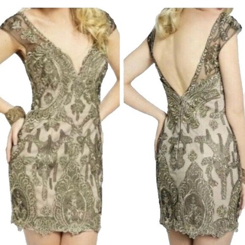 Jovani Dress Size 0 Prom gold silver 63405 | eBay