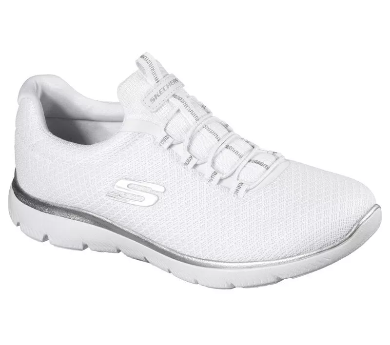 Skechers Women's Summits Low Top Sneaker Shoes White Clothing Apparel  Footwe