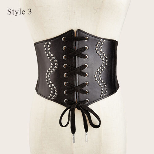 Breiter-Korsettgürtel Für Damen-Kunstleder Schlankheitsgürtel Für-Kleid-K - Bild 19 von 22
