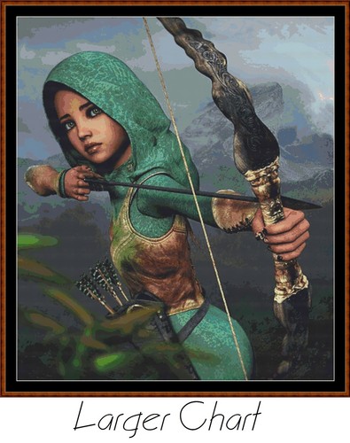 THE ARCHER 2 patrón de punto de cruz (punto cruz) (fantasía) - Imagen 5 de 5