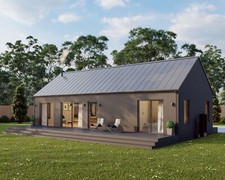 Modernes Hüttenhaus, 20 Fuß x 44 Fuß, 880 Quadratfuß, Tiny House, architektonische Pläne