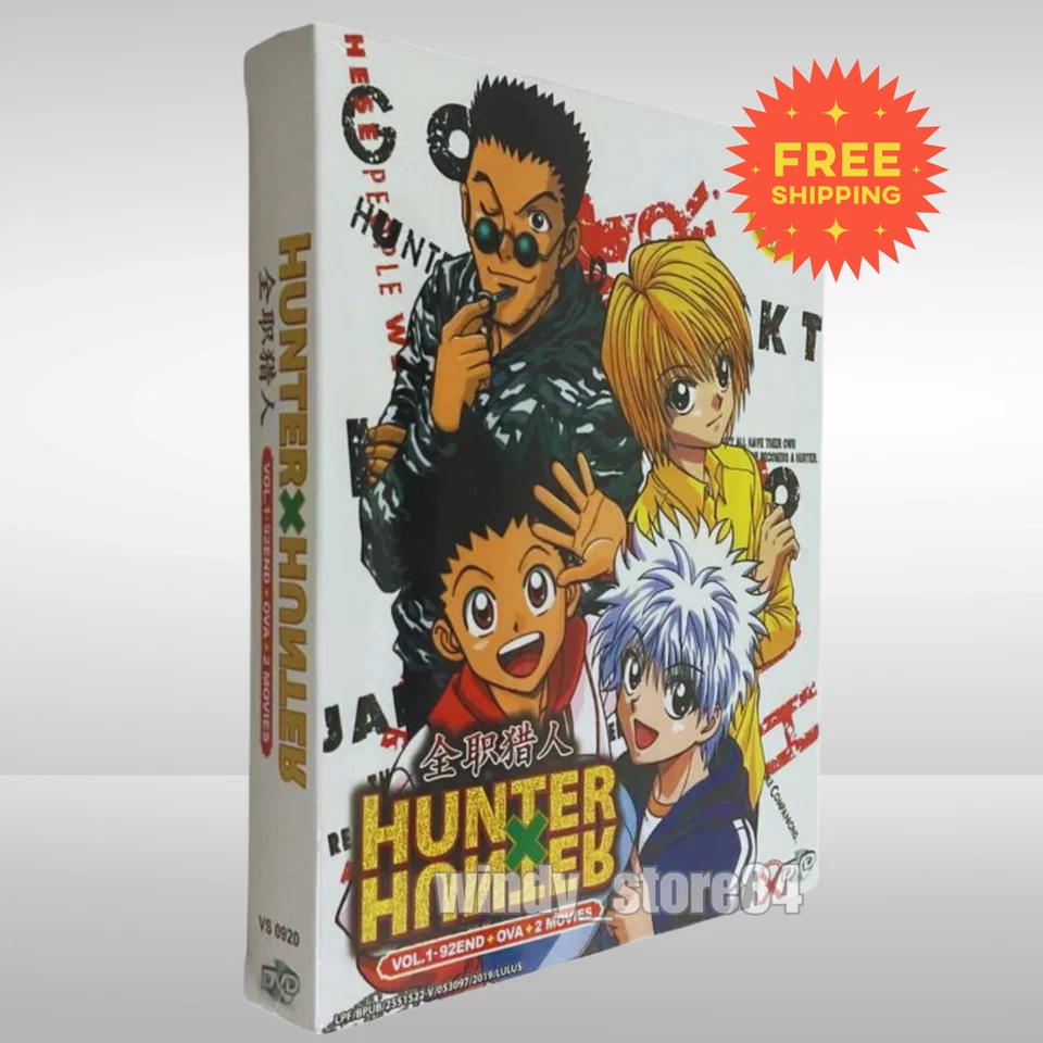 Hunter x Hunter 1999 Complete Anime DVD 92 Eps+OVA & 2 Movies  Box English Subs Foto 4 de 4