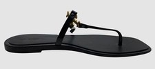 Tory Burch Women's Black Roxanne Jelly Thong Sandals Shoes Size 10