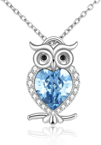 S925 Sterling Silver Owl Pendant 