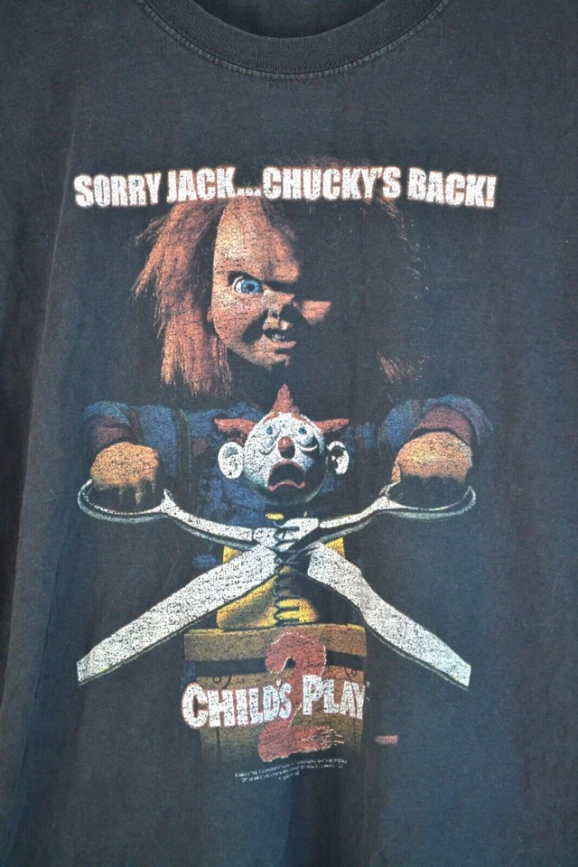 Camisa Promocional Vintage Chucky Childs Play 2 Película de Terror XL Foto 2 de 4