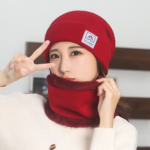 1 Set Damen Winter Beanie Mütze Strickschal Set Bommel Thermo Warm Schnee Ski Mütze - Bild 14 von 18