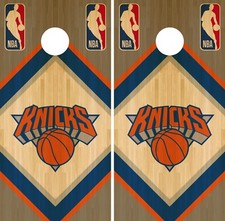 New York Knicks Cornhole Wrap NBA Game Board Skin Set Vinyl Decal Wood CO666