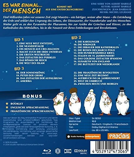 Es war einmal... der Mensch - Alle 26 Folgen Blu-ray Albert Barille - Bild 2 von 4