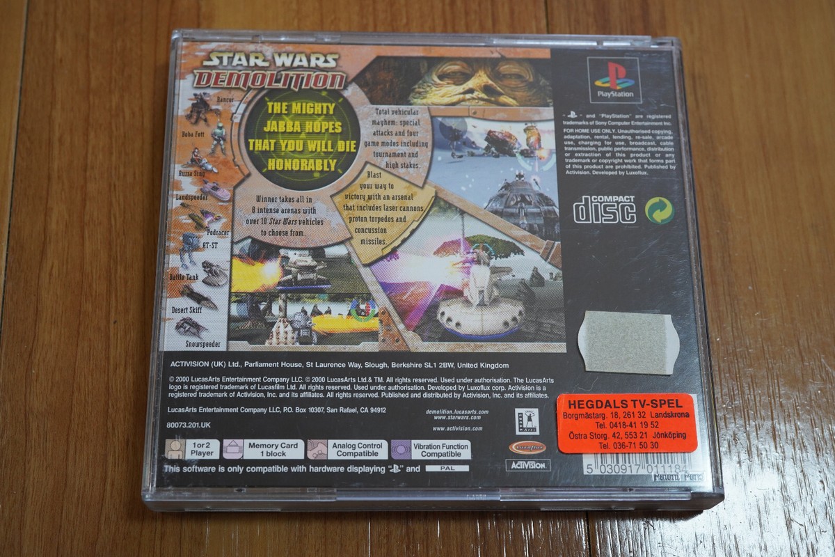 Star Wars Demolition Sur PS1 – Complet, Boîtier Et Livret – Très Bon état