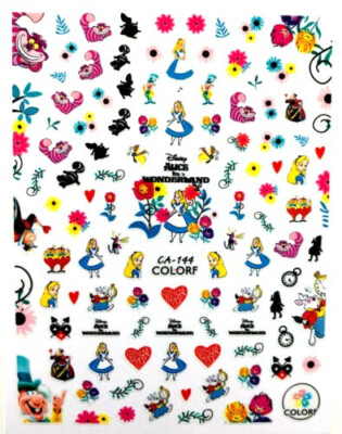 Alice Wunderland Nagelsticker Nail Art selbstklebend Disney Comic CA-144-1559