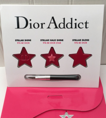 Dior Addict Stellar Shine Halo Gloss Lipstick 976 Be Dior Star & Lip Brush NEW
