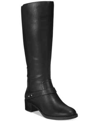 Easy Street Jewel Wide-Calf Riding Boot,  Black, 8M