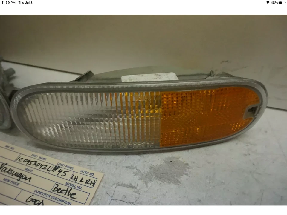 Juego de luces antiniebla izquierda y derecha Volkswagen Beetle 1998 2005 OEM UE98210 Foto 4 de 4
