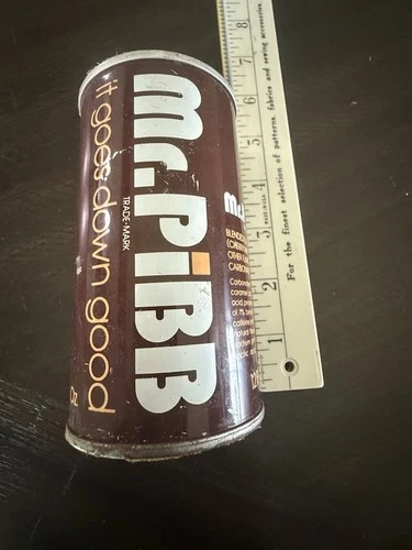 MR. PIBB Soda Pop Old Vintage 1970s 12 oz Steel Tin Metal Soda Can Coca-Cola MR