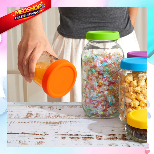 Teenyyou 6 Pcs Silicone Wide Mouth Lids Mason Jar 86 mm, Classic  - Picture 5 of 7