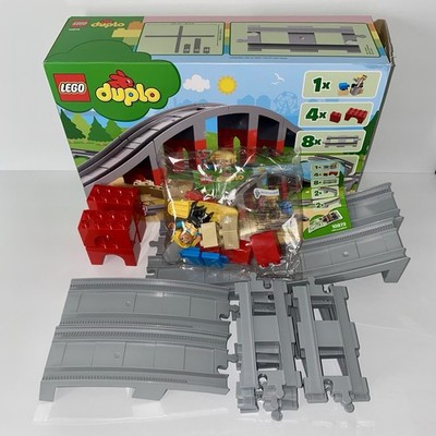 Lego Duplo 10872 Train Bridge and Tracks Complete Set Figure Action Brick Shovel