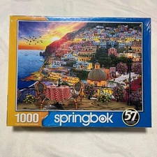 Springbok 1000 Piece Puzzle Italy Positano Scenic View Used