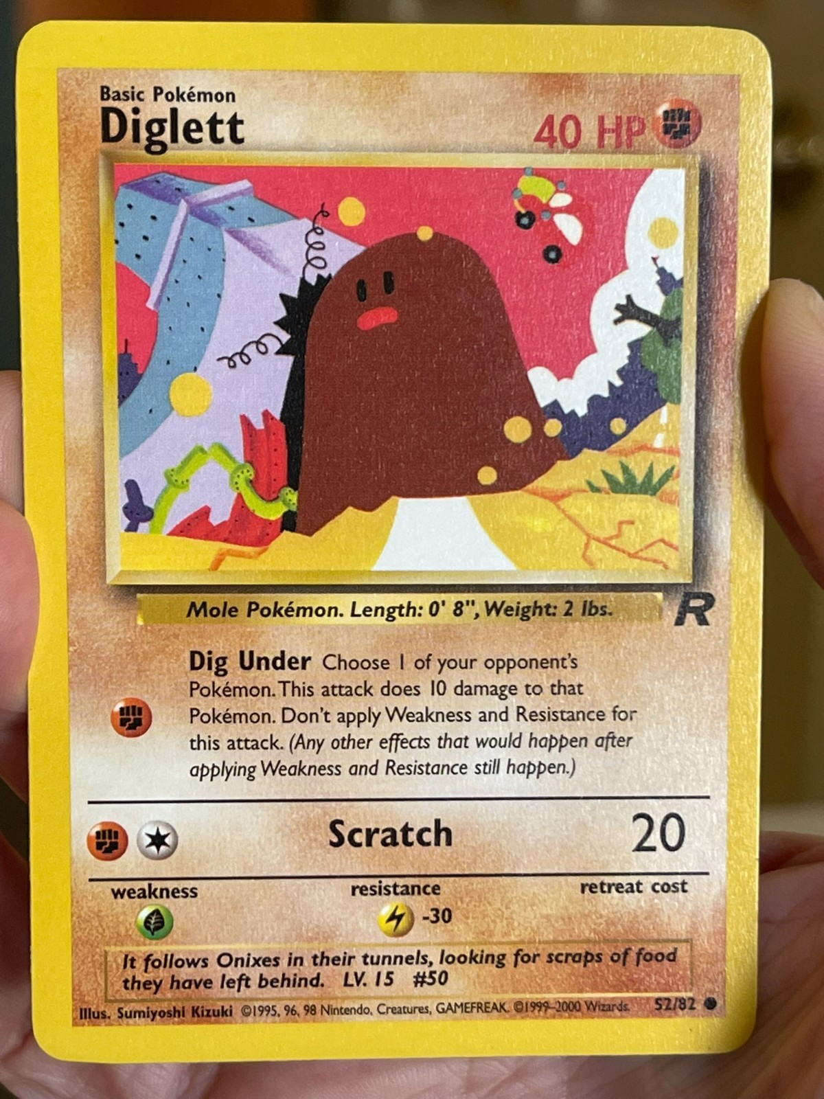 POKEMON DIGLETT 52/82 COMMON TEAM ROCKET NM CARD