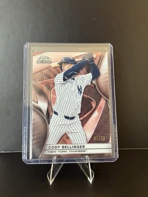Topps 2025 Chrome Black Cody Bellinger Rose Gold Wave #9 /15 Yankees MLB