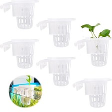 6Pcs Acrylic Aquarium Plant Holder Top of Tank Aquatic Plant Cups Aquarium Pl...