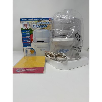 Ultimate Chopper CH-1 Compact Food Processor 750 Watts White New Open Box