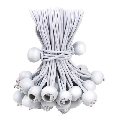50 Pcs 9 Inch Ball Bungee Cords Tarp Tie Down Straps for Canopy Camping Tent