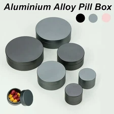 Aluminum Alloy Pill Box - Waterproof Pocket Pill Organizer, 3 Sizes