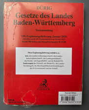 C.H.BECK Dürig Gesetze des Landes Baden-Wür...