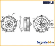 Interior blower Behr Mahle AB17000S for BMW 7 Series