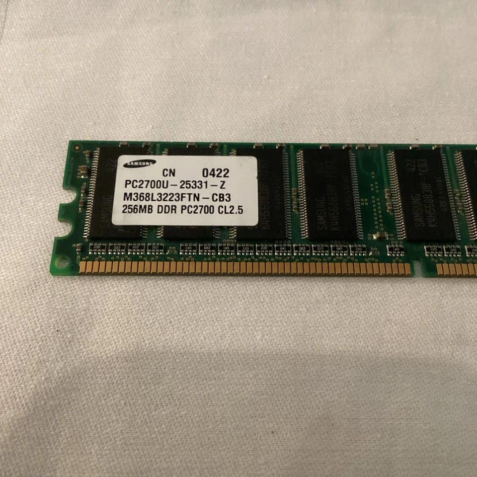 Samsung 256MB DDR PC2700 CL2.5 RAM Module M368L3223FTN-CB3 - Image 2 of 4