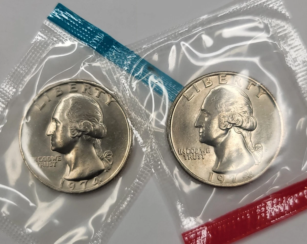 1974 U.S. Mint Certified Washington US Quarters (1932-1998) for