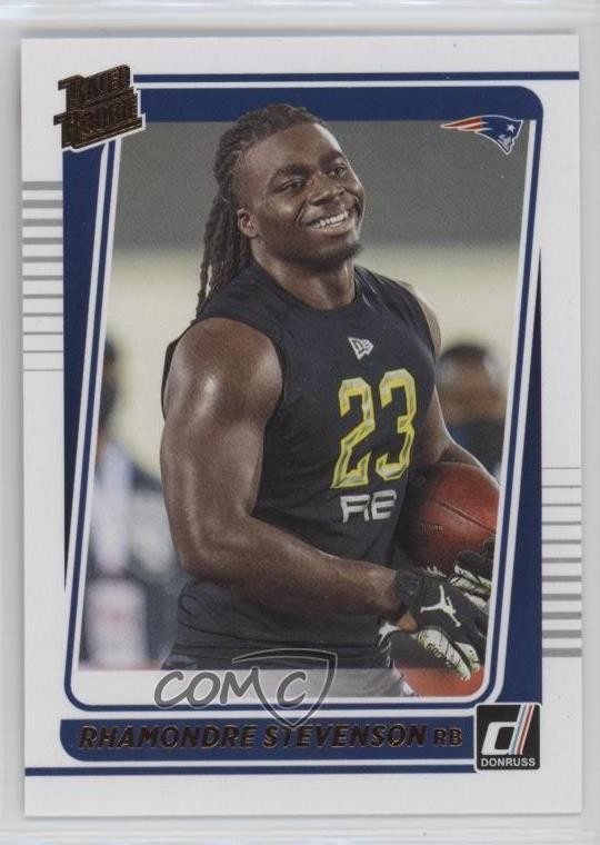 2021 Panini Donruss Rated Portrait Rhamondre Stevenson #286 Rookie RC 15ts