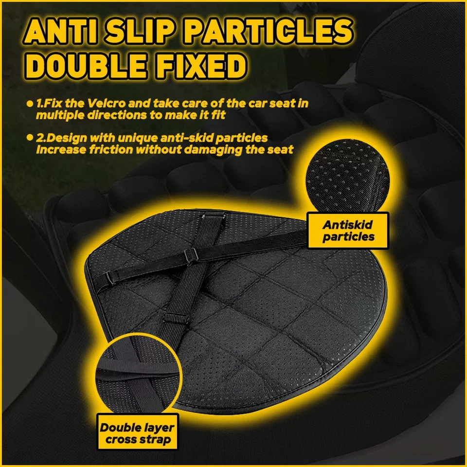 Cojín de asiento de gel para motocicleta Almohada cómoda Funda Alivio de presión Universal Foto 3 de 4