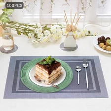 100 Pcs Antique Charger Plates Round Charger Plates for Wedding Dinner Party NEW