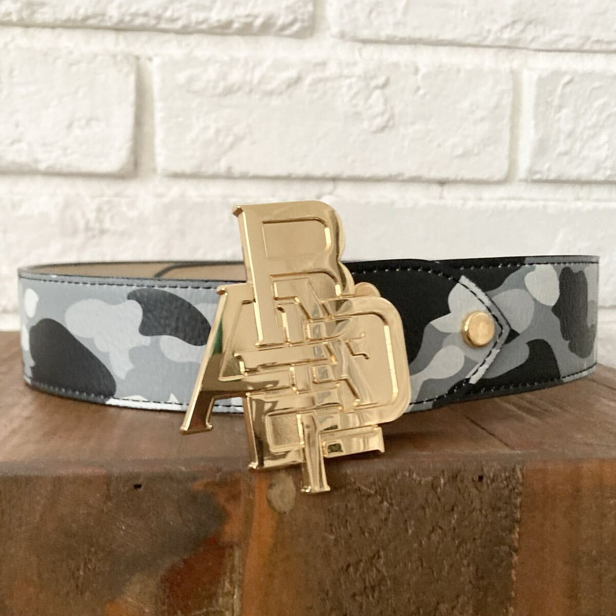 希少 A BATHING APE ゴールド BAPEロゴ レザーベルト ブラウン BAPE CAMO Gold Buckle Leather Belt a bathing ape NIGO Size M | eBay