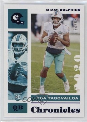2020 Panini Chronicles Blue 64/99 Tua Tagovailoa #60 Rookie RC 1pd2