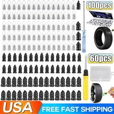 100/60Pcs Rubber Tire Nail Repair Kit Screw In Tire Plugs for Car Truck SUV Van