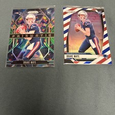 2024 Panini Prizm Drake Maye Red, White And Blue And Prizmatic