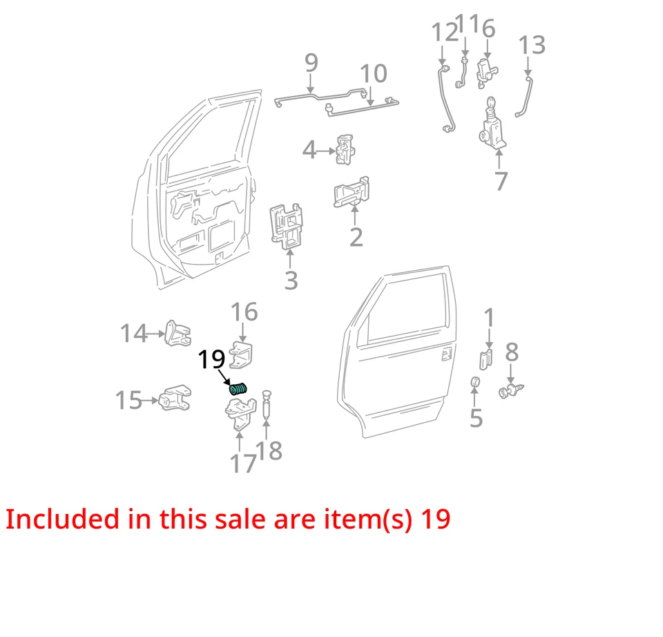 FITS 1991-2005 CHEVROLET GMC ASTRO SAFARI SPRING-FRT S/D HGE 14075472 - NEW OEM - Image 2 of 3
