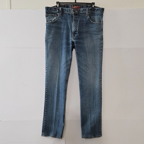 Arizona Jeans 37x30 (38x32) Worn Faded Blue Cotton Denim Herrenjeans mit Zip Cl - Bild 2 von 21
