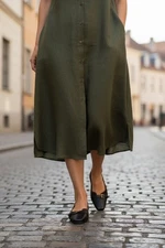 Talbots Women's Brown Ballet Flats Size 7.5 Bow Detail Casual minimalist classic