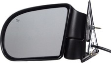 955-072 Driver Side Power Door Mirror - Heated / Folding Black
