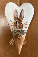 Acufactum Dekoherz Deko Herz Kreuzstich Sticken Enginger Potter Ostern Osterhase